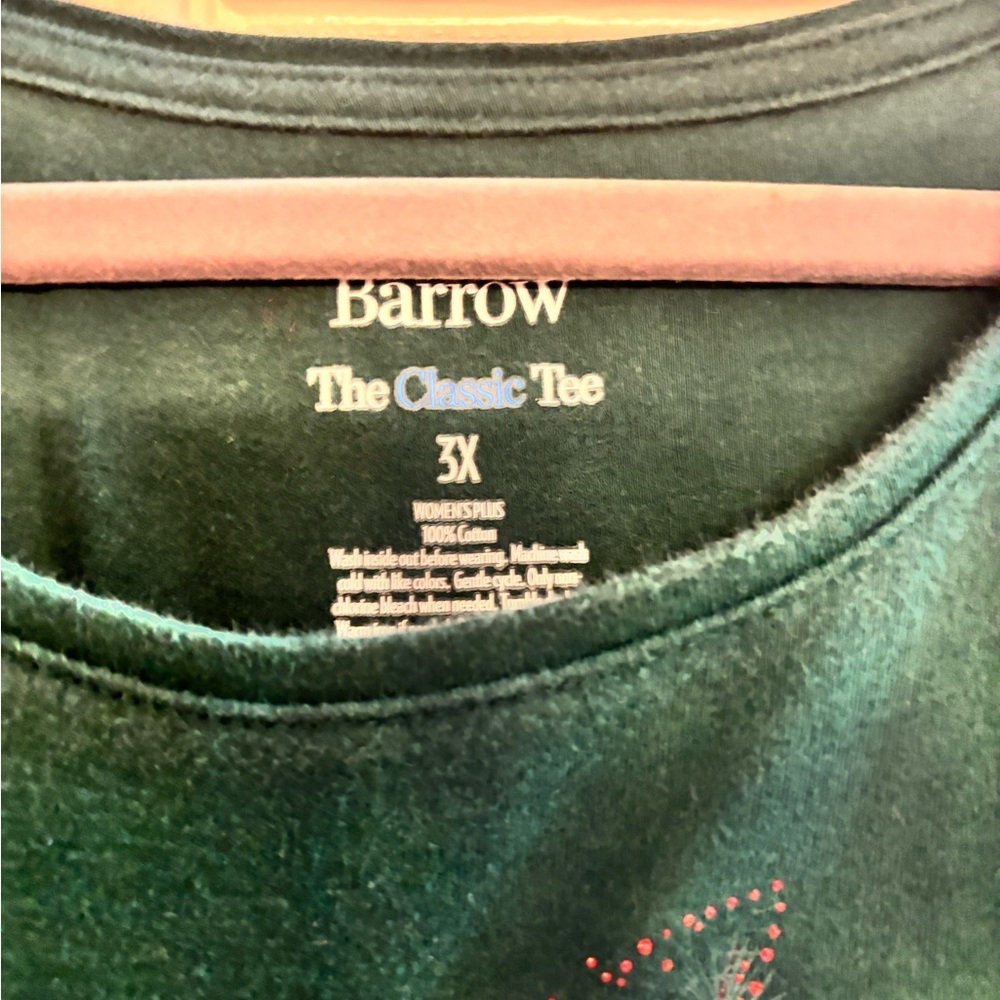 Croft & Barrow Dark Green Holiday Long Sleeve Tee - Picture 4 of 5